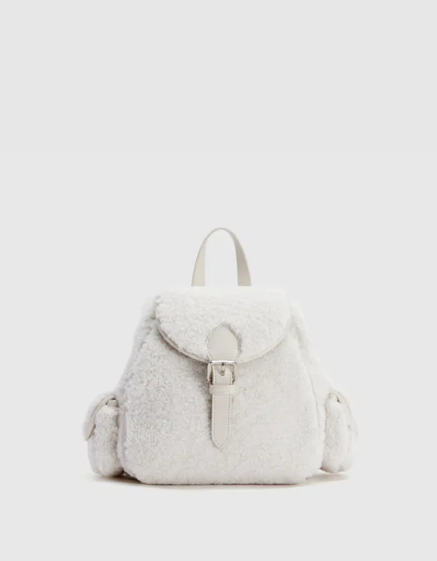 Furry Backpack With Buckle sold by Urban Revivo