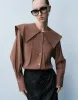 Lapel Loose Shirt sold by Urban Revivo