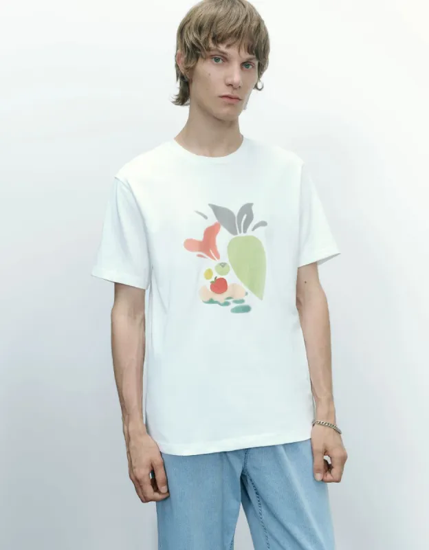 Printed Crew Neck T-Shirt sold by Urban Revivo