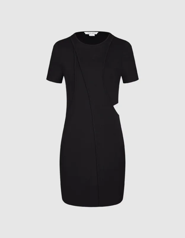 Cut-Out Crew Neck Skinny Dress sold by Urban Revivo