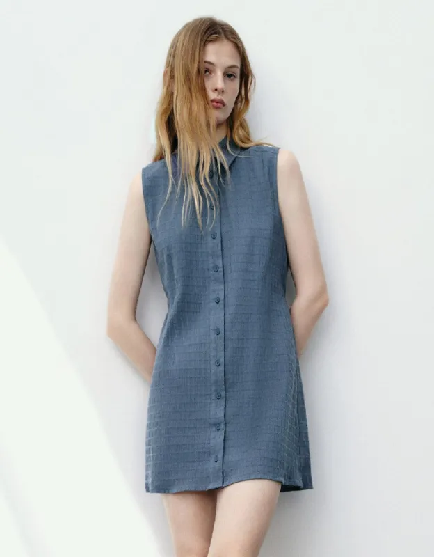Sleeveless A-Line Shirt Dress sold by Urban Revivo