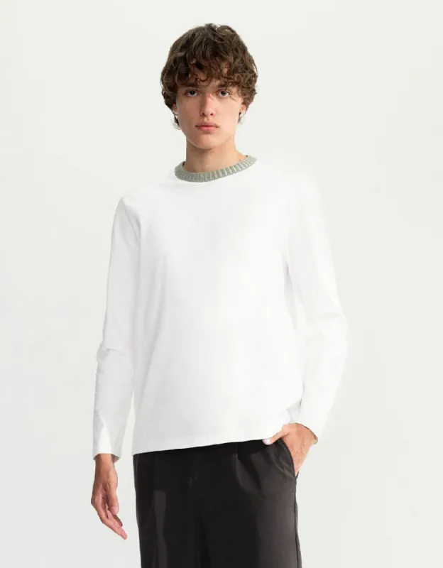 Drop Shoulder Sleeve Crew Neck T-Shirt sold by Urban Revivo