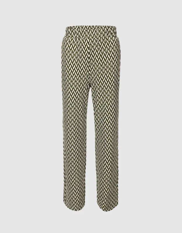 Checkered Straight Pants sold by Urban Revivo