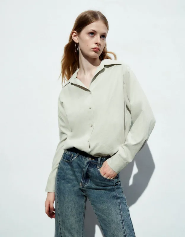 Button Up Straight Shirt sold by Urban Revivo