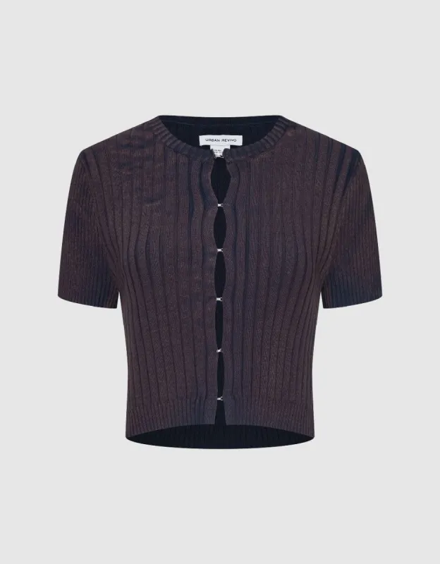 Crew Neck Knitted T-Shirt sold by Urban Revivo