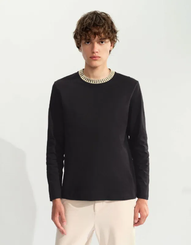 Drop Shoulder Sleeve Crew Neck T-Shirt sold by Urban Revivo