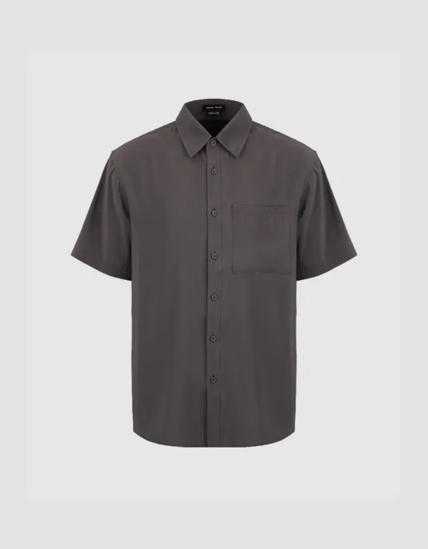 Loose Shirt With Flip Pockets made by Urban Revivo