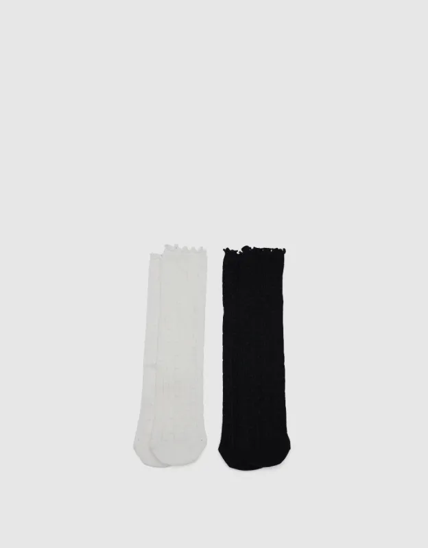 Lettuce Trim Mid-Length Socks sold by Urban Revivo