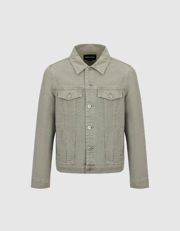 Denim Jacket With Flap Pockets sold by Urban Revivo