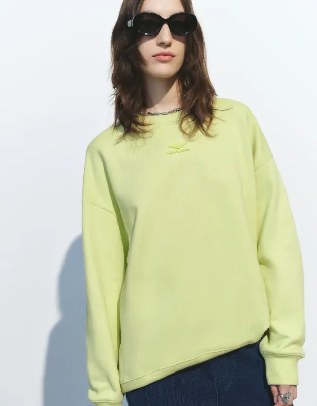 Embossed Loose Sweatshirt sold by Urban Revivo