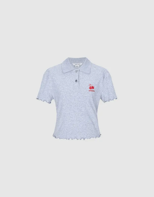 Cherry Print Polo Shirt made by Urban Revivo