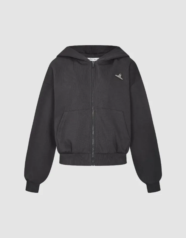 Zipper Front Loose Knitted Jacket sold by Urban Revivo