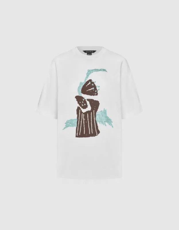 Printed Crew Neck Straight T-Shirt sold by Urban Revivo
