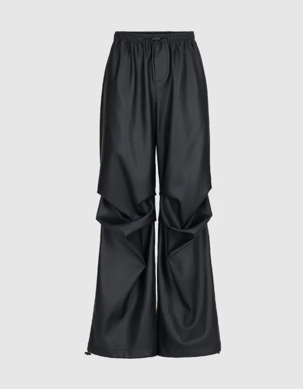 Vegan Leather Jogger Pants sold by Urban Revivo