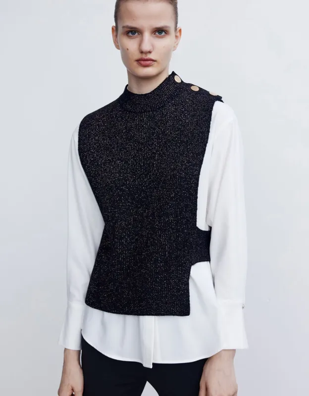 Slit Hem Sweater Vest sold by Urban Revivo