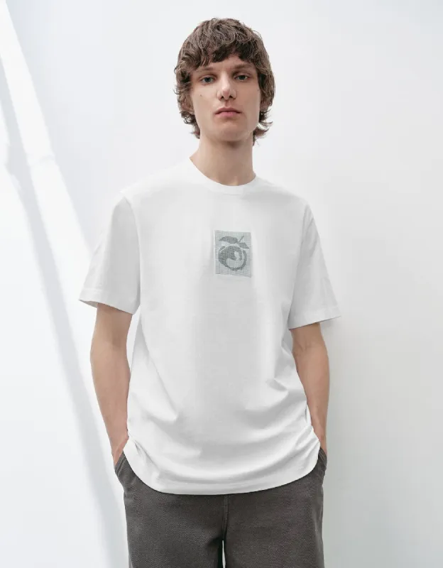 Printed Straight T-Shirt sold by Urban Revivo