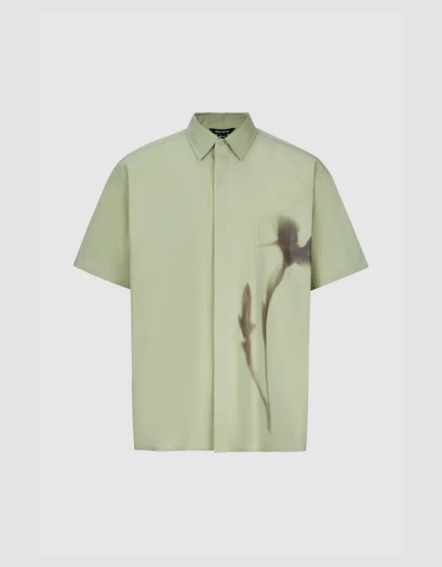 Printed Straight Shirt sold by Urban Revivo