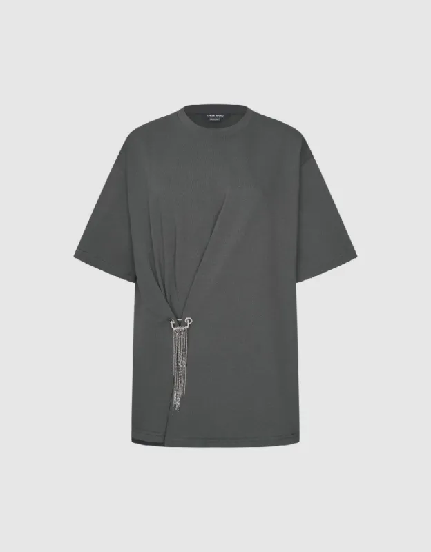 Drop Shoulder Sleeve  Loose T-Shirt sold by Urban Revivo