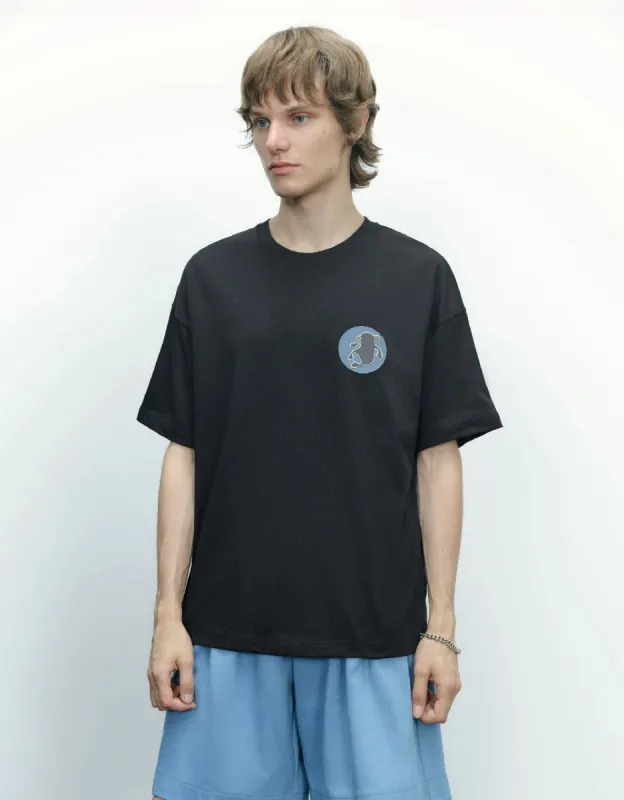 Printed Straight T-Shirt sold by Urban Revivo