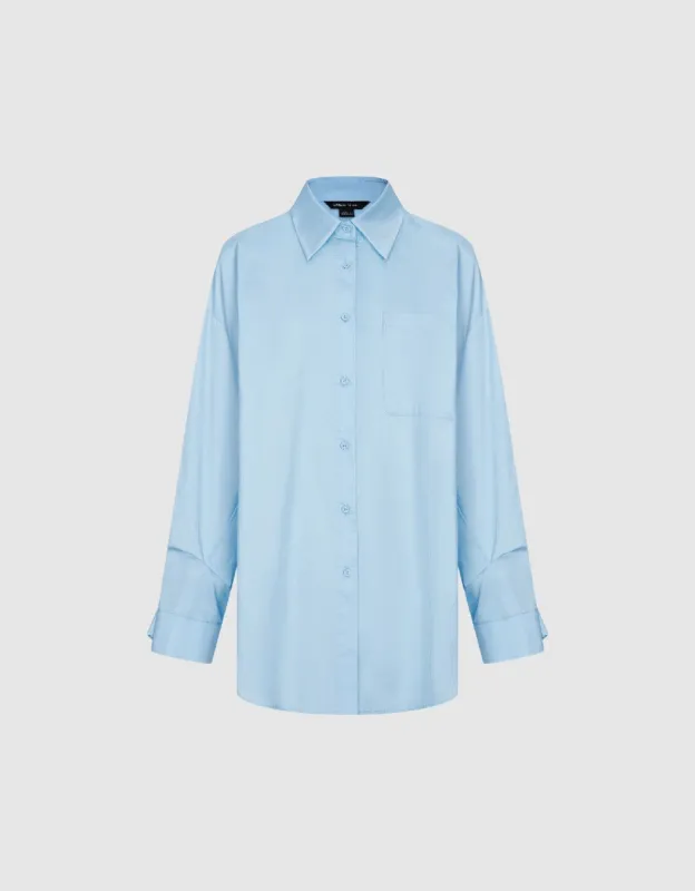 Button Up Straight Shirt sold by Urban Revivo