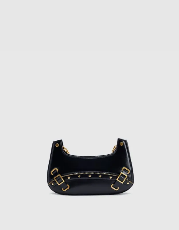 Zipper Décor Chain Shoulder Bag sold by Urban Revivo