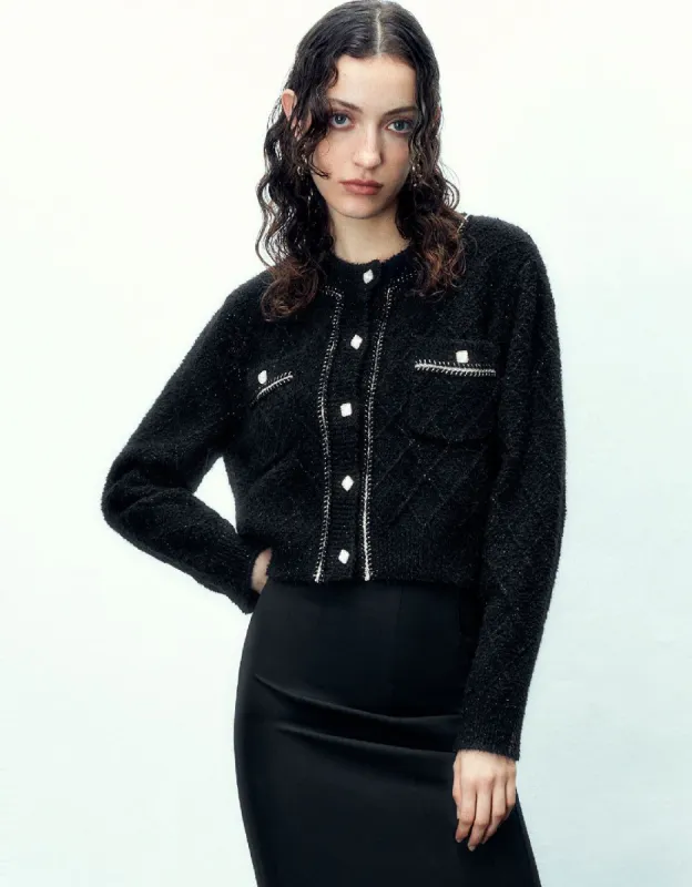 Crew Neck Knitted Cardigan sold by Urban Revivo