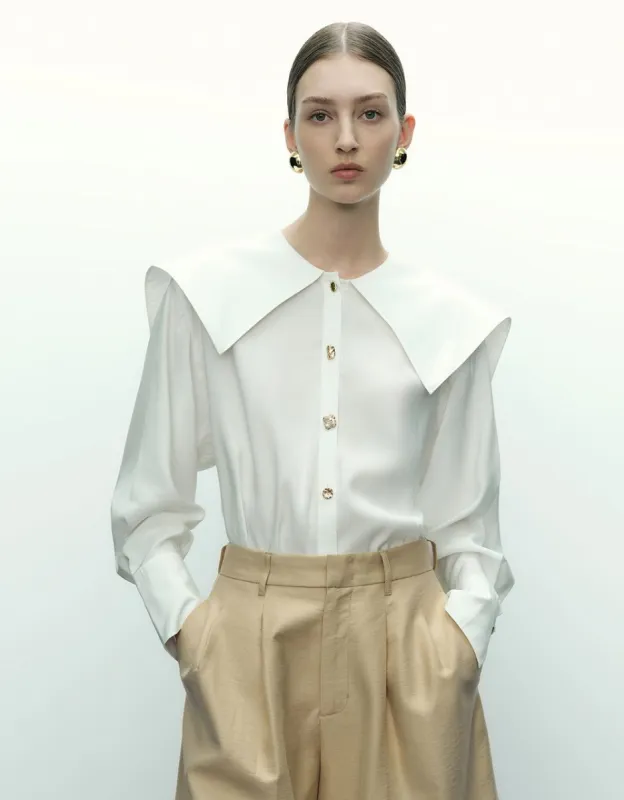 Drop Shoulder Sleeve Straight Shirt sold by Urban Revivo