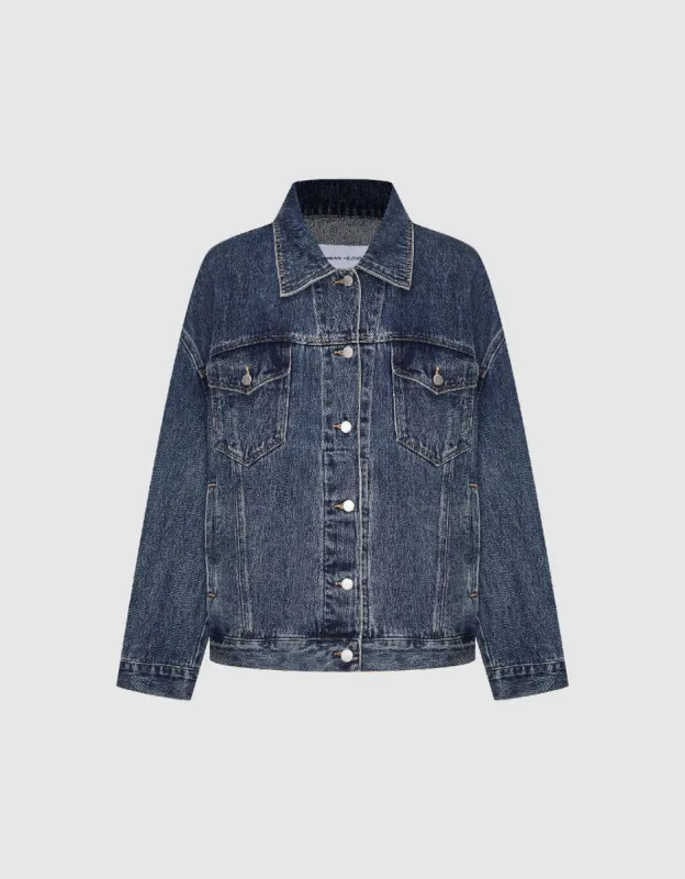 Drop Shoulder Sleeve  Denim Jacket sold by Urban Revivo