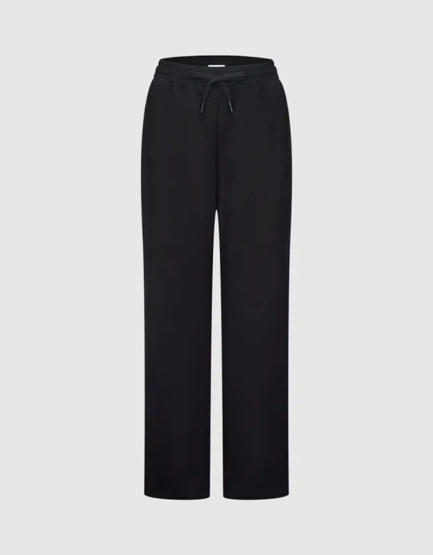 Drawstring Waist Knitted Straight Pants sold by Urban Revivo