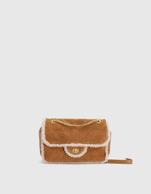 Furry Trim Shoulder Bag sold by Urban Revivo