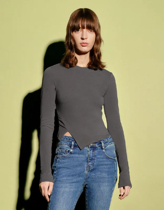 Knitted Skinny T-Shirt sold by Urban Revivo