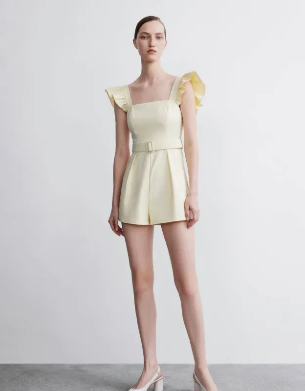 Sleeveless Capri Jumpsuits With Belt sold by Urban Revivo