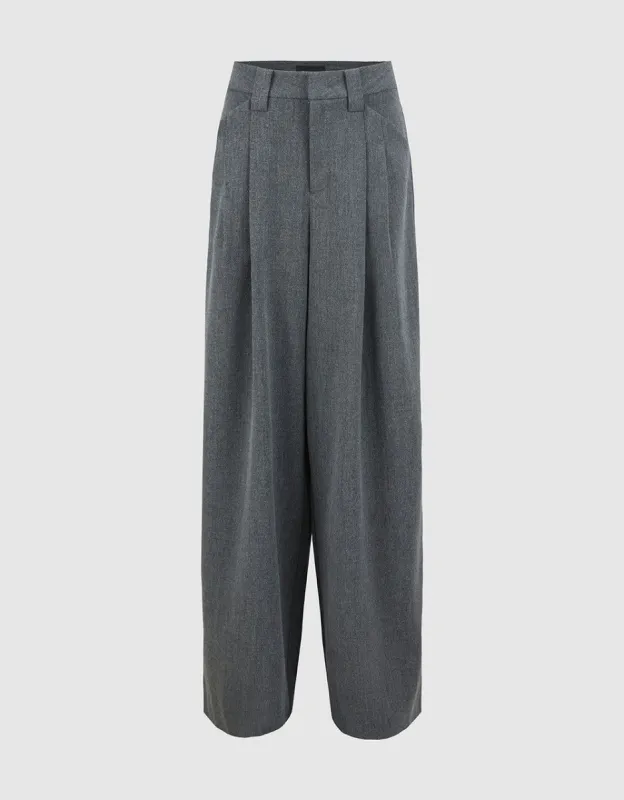 Tailored Wide-Leg Pants sold by Urban Revivo
