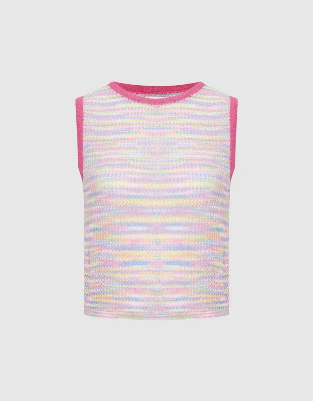Rainbow Knitted Vest sold by Urban Revivo