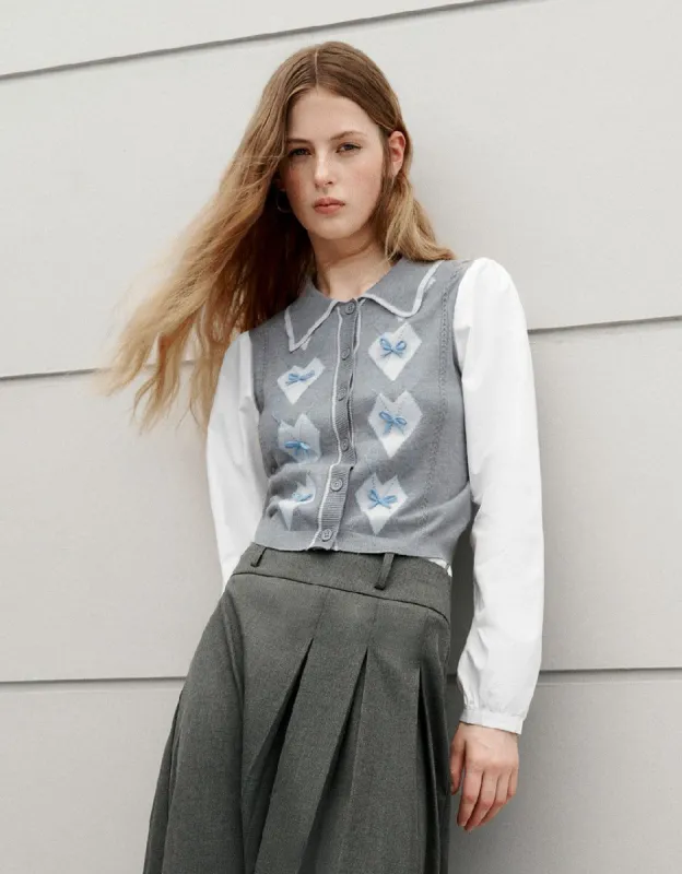 Shirt Collar Knitted Cardigan sold by Urban Revivo