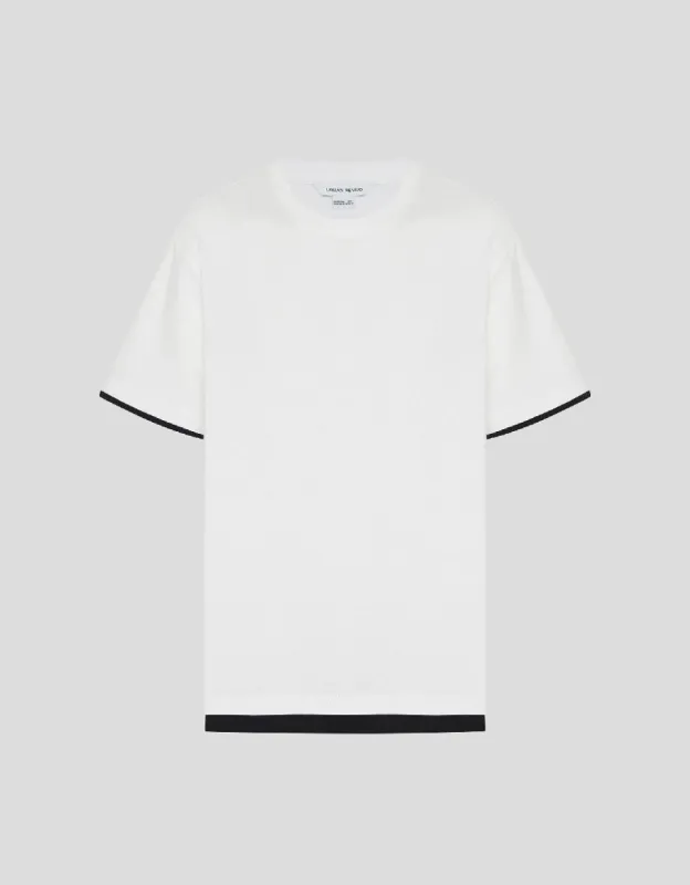 Drop Shoulder Sleeve Straight T-Shirt sold by Urban Revivo
