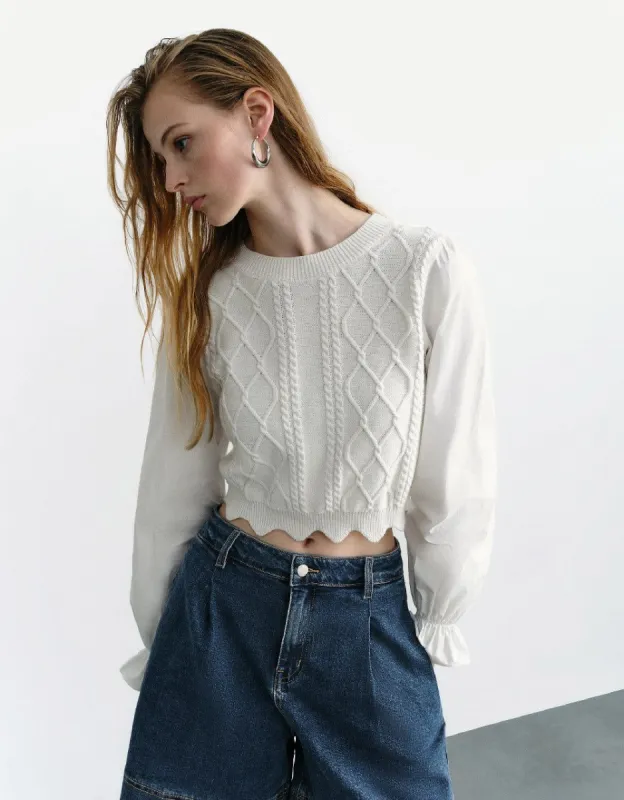 Crew Neck Knitted T-Shirt sold by Urban Revivo