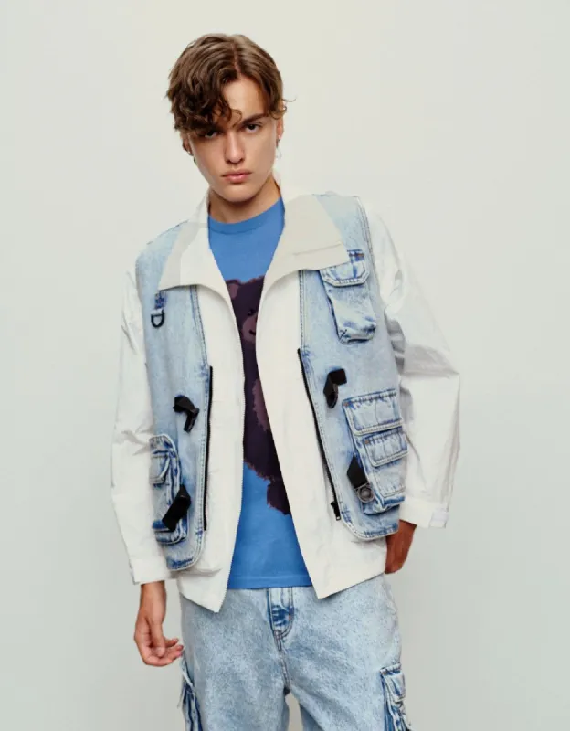 Utilities Denim Waistcoat sold by Urban Revivo