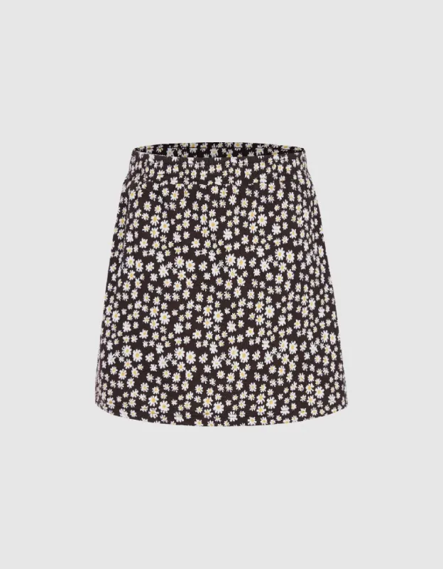 Floral Mini Skirt sold by Urban Revivo