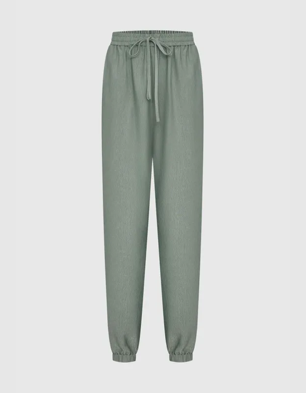 Drawstring Waist Joggers sold by Urban Revivo