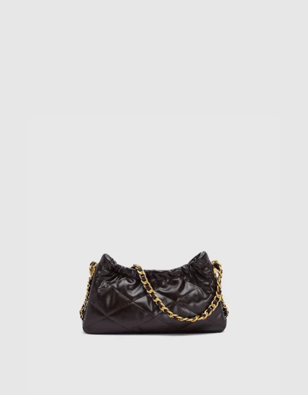 Ruched Vegan Leather Baguette Bag sold by Urban Revivo