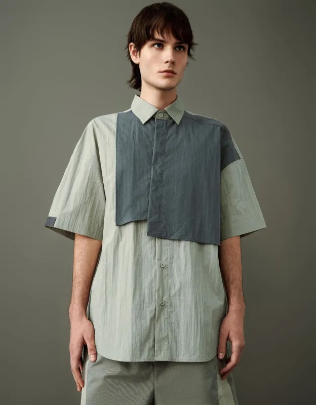Colorblocks Oversized Shirt sold by Urban Revivo