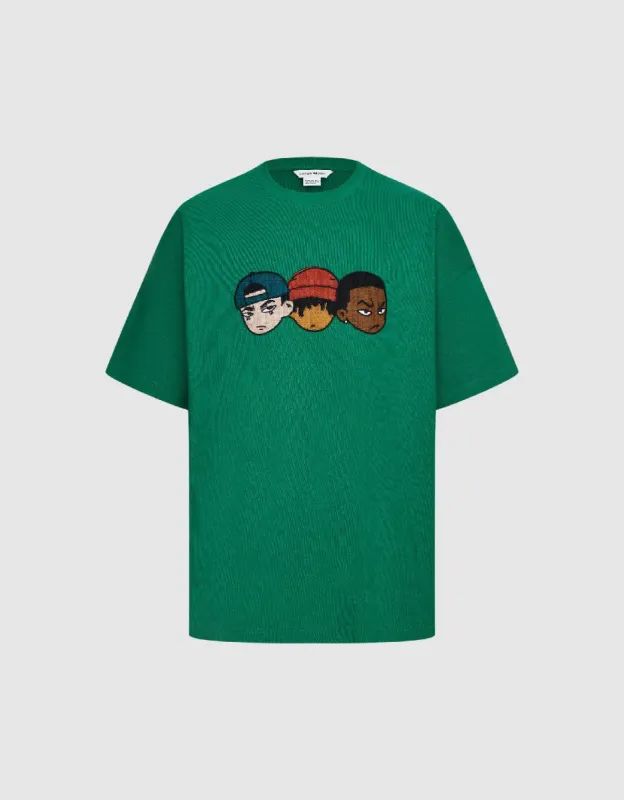 Crew Neck Straight T-Shirt sold by Urban Revivo