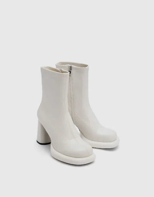 Round Toe Heeled Boots sold by Urban Revivo