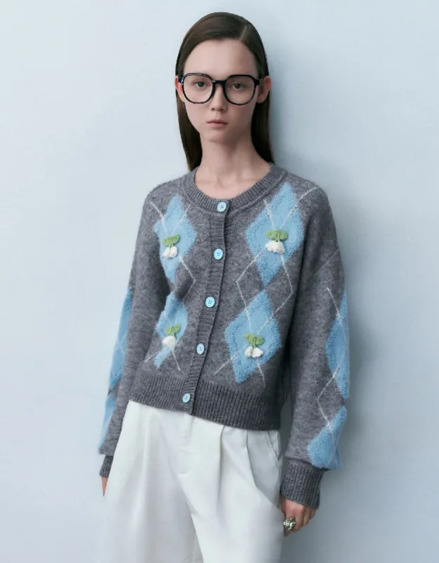 Drop Shoulder Sleeve Crew Neck Knitted Cardigan sold by Urban Revivo