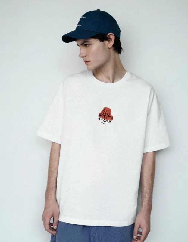 Emoji Printed Crew Neck T-Shirt sold by Urban Revivo