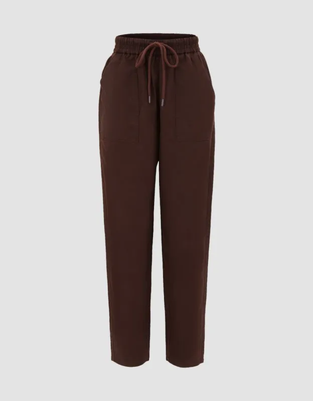 High Waist Carrot Fit Pants sold by Urban Revivo