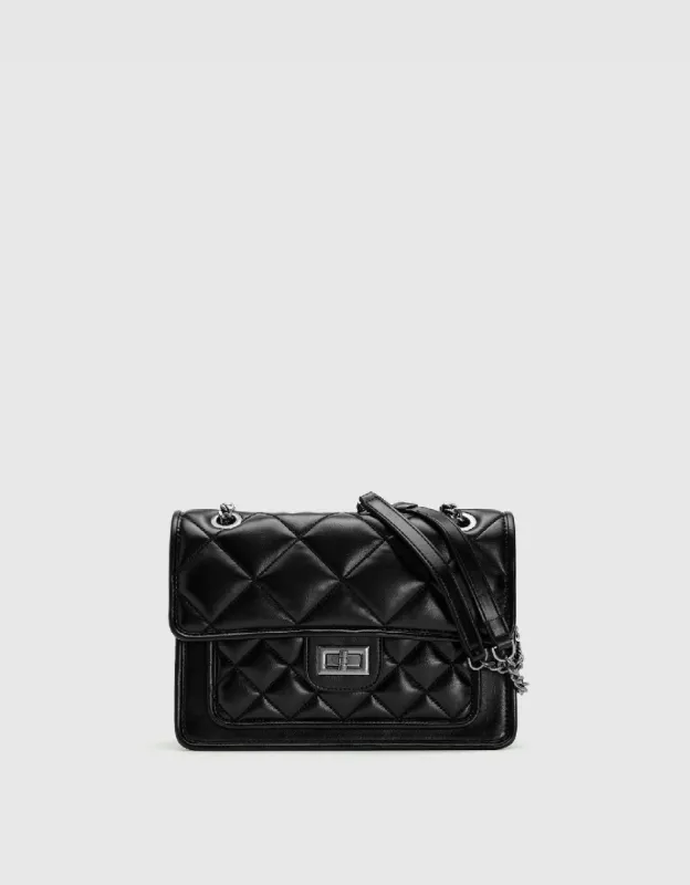 Embossed Vegan Leather Shoulder Bag sold by Urban Revivo
