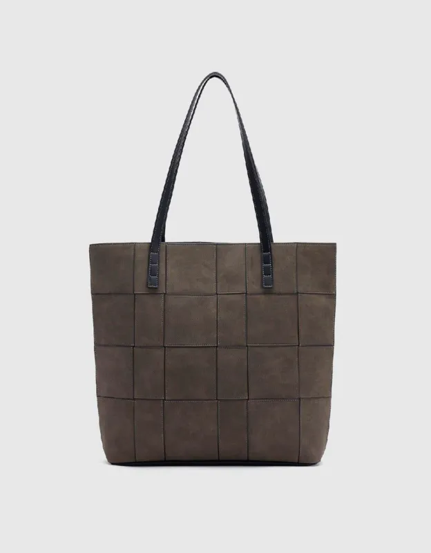 Braided Effect Vegan Leather Tote Bag sold by Urban Revivo