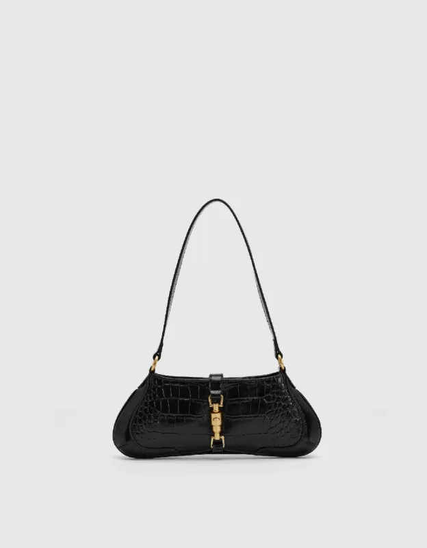 Croc Embossed Vegan Leather Shoulder Bag sold by Urban Revivo